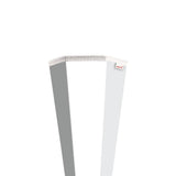 Roth Schultüte-Rohling/Basteltüte, weiß, 85cm, eckig, Rot(h)-Spitze, ohne Verschluss