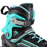NILS EXTREME NH18190 2in1 Inliner Schlittschuhe Kinder Gr. 34-38, Schwarz-Blau, verstellbar