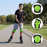 NILS EXTREME H210 Schoner-Set, Schwarz-Grün, XS - Protektoren Handgelenk Ellenbogen Knie