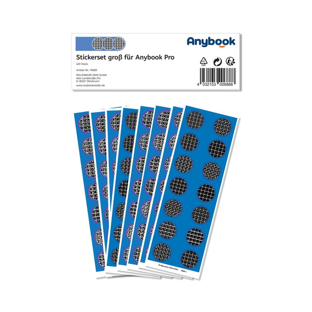 Anybook Pro Stickerset Groß – 420 große Sticker für inklusives Lernen
