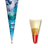 Roth Schultüte Mondscheineinhorn, 70cm, rund, Rot(h)-Spitze, Filzverschluss, Glitter