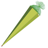 Roth Schultüte-Rohling/Basteltüte, maigrün, 85cm, eckig, Rot(h)-Spitze, mit Tüllverschluss
