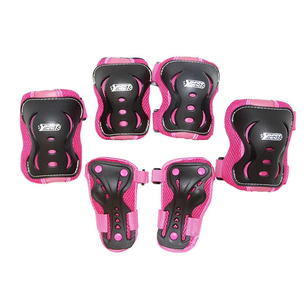 Best Sporting Gelenkschützer Set, Größe M Pink/Schwarz, Kinder Inline Skates Skateboard