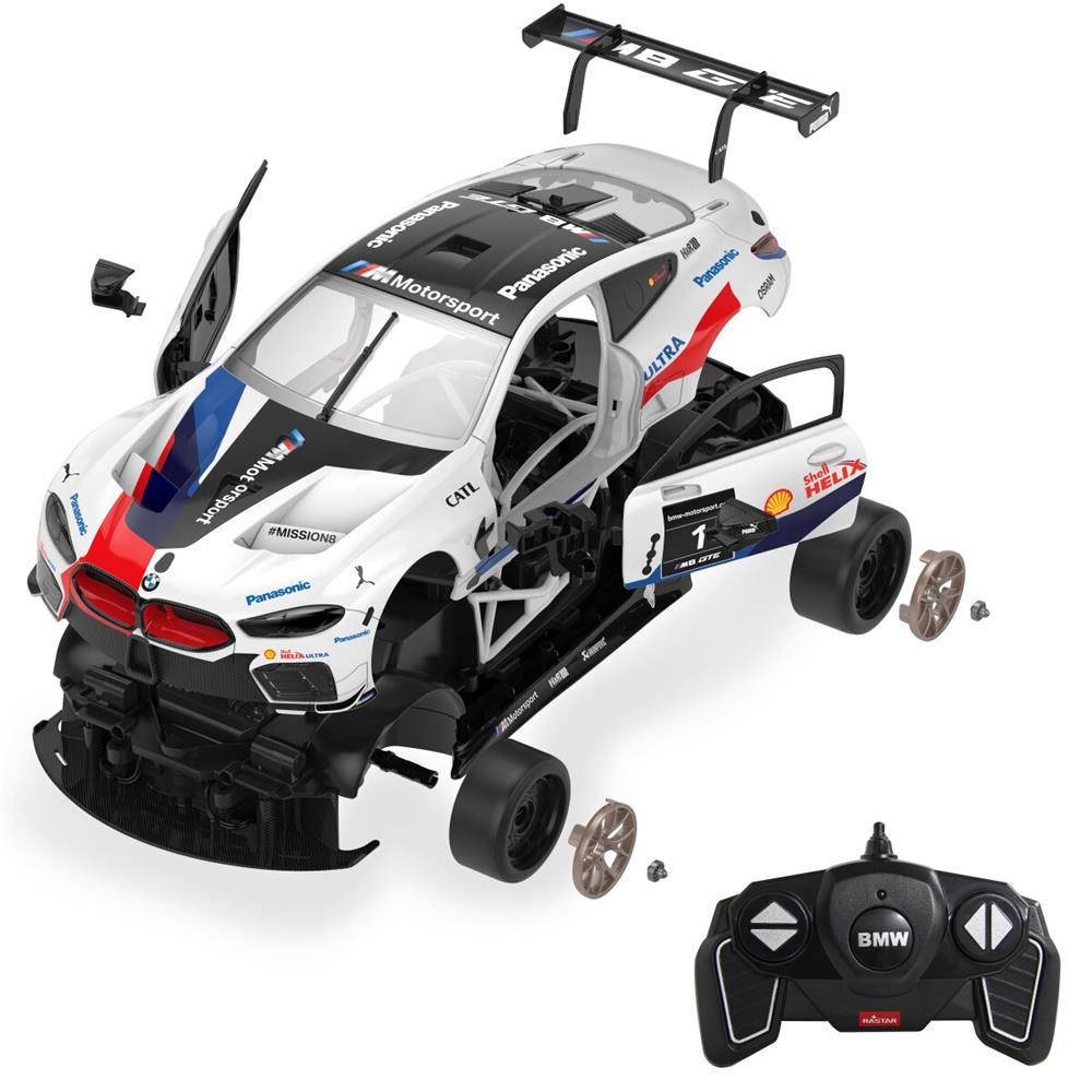 Jamara BMW M8 GTE 1:18 weiß 2,4GHz Bausatz Ferngesteuertes Auto