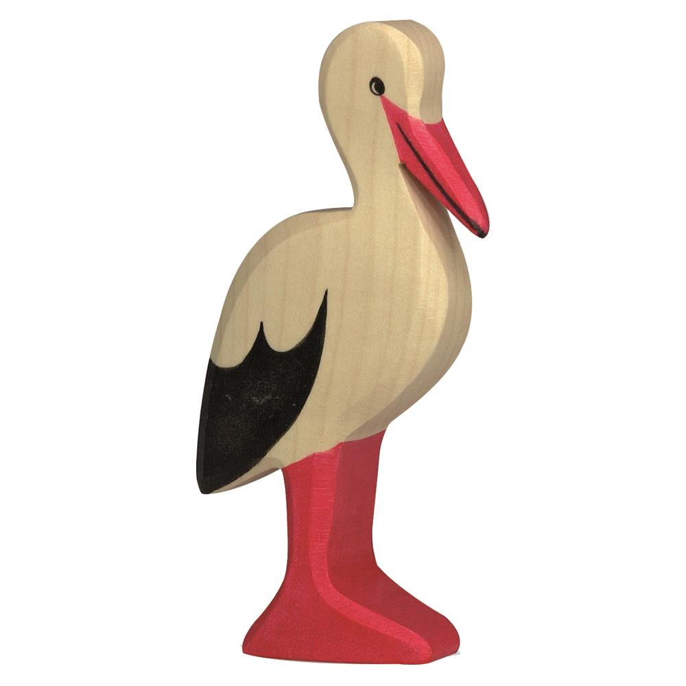 Holztiger Holzfigur - Storch, Holzspielzeug, ab 3 Jahren
