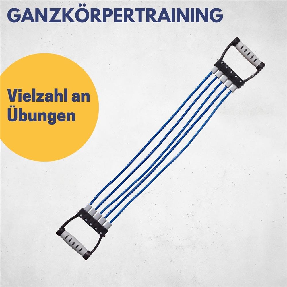 Best Sporting Expander Fitness 20 kg Widerstandsbänder 5 Zugseile blau