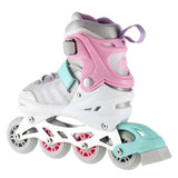 NILS EXTREME NH18192 4in1 Inliner Schlittschuhe Rollschuhe Gr. 34-38, Rosa, verstellbar