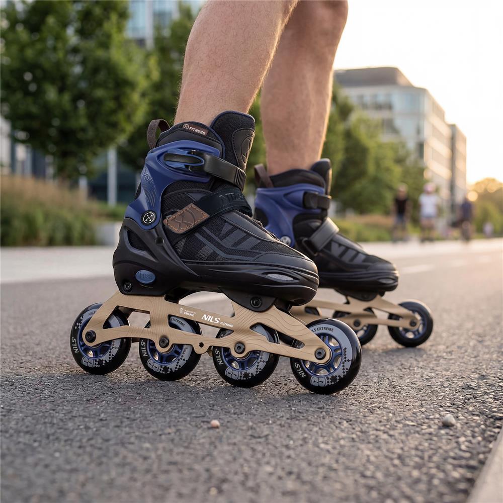 NILS EXTREME NA684 VELTO Inlineskates Inliner Kinder Gr. 35-38, Dunkelblau, größenverstellbar