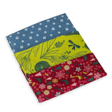 Roth Geschenktuch 3er Set X-Mas wiederverwendbar 2x 50 x 50 cm, 1x 80 x 80 cm