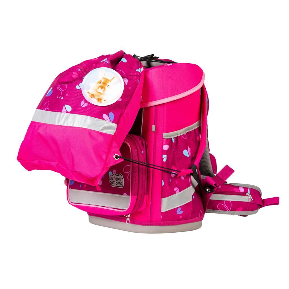 School-Mood Schulranzen Set Champion Pro Klara (Häschen) 7-teilig für Schulanfänger