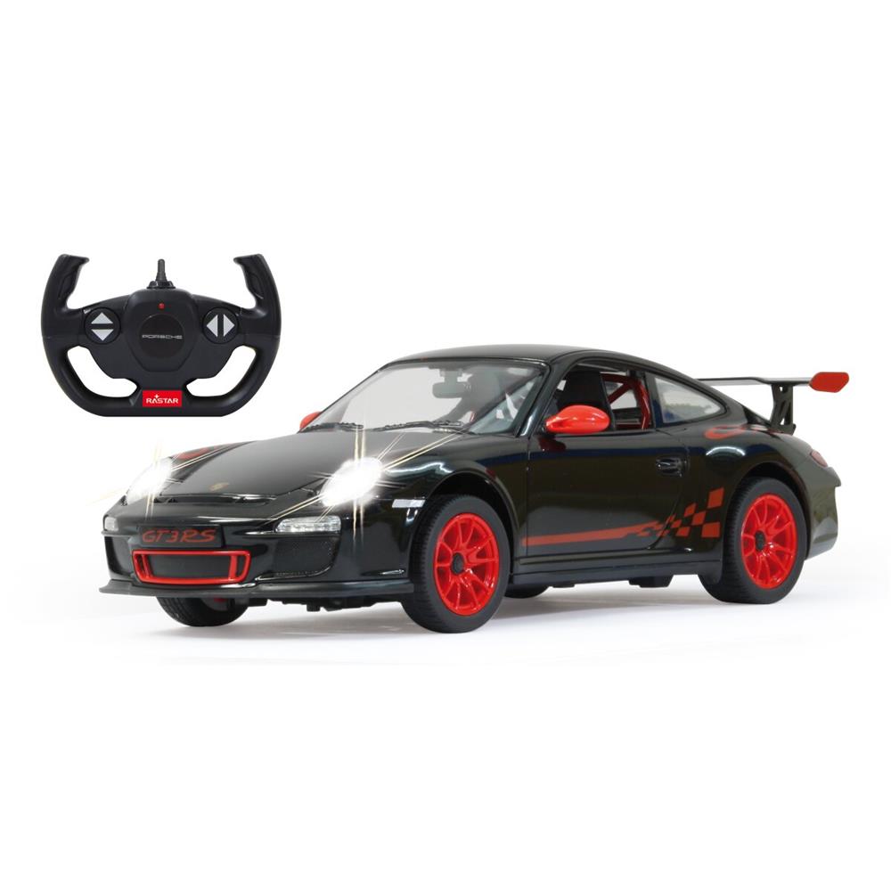 Jamara Porsche GT3 RS 1:14 schwarz 2,4GHz Ferngesteuertes Auto mit LED Fahrlicht