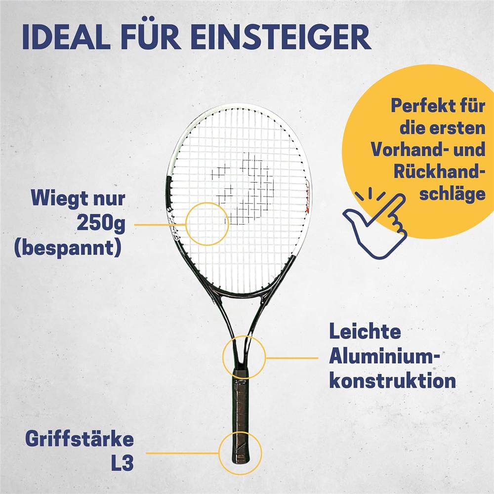Best Sporting Tennisschläger XT-POWER L3 mit Tasche leicht 250g