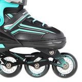 NILS EXTREME NH18190 2in1 Inliner Schlittschuhe Kinder Gr. 34-38, Schwarz-Blau, verstellbar