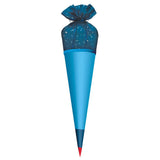 Roth Schultüte Stoffbezug mit Satinschleife, blau, 70cm, rund - ohne Rohling