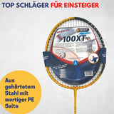 Best Sporting Badmintonschläger 100 XT Stahl robust mit Griffband