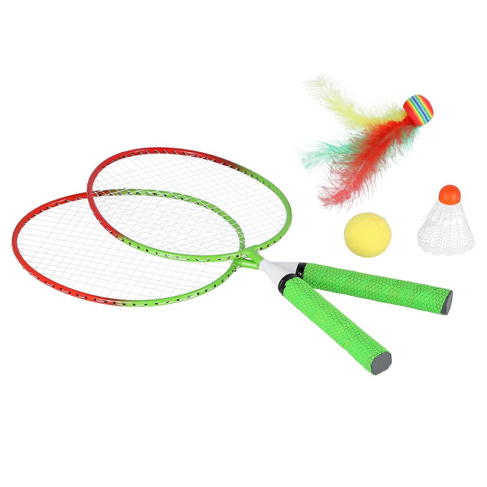 NILS Mini Badminton Set für Kinder, 2 Schläger, 3 Bälle, Outdoor Garten Freizeit