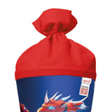 Roth Schultüte Robo Drache, 70cm, rund, Rot(h)-Spitze, Filzverschluss, Folieneffekt