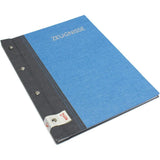 Roth Zeugnismappe Bicolor Grey-Denim Blue, mit 12 A4 Klarsichthüllen, im Buchleineinband