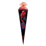 Roth Schultüte Marvel Spiderman, 85cm, eckig, Rot(h)-Spitze, Tüllverschluss, Spezialborte