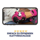 Best Sporting Gelenkschützer Set, Größe M Pink/Schwarz, Kinder Inline Skates Skateboard