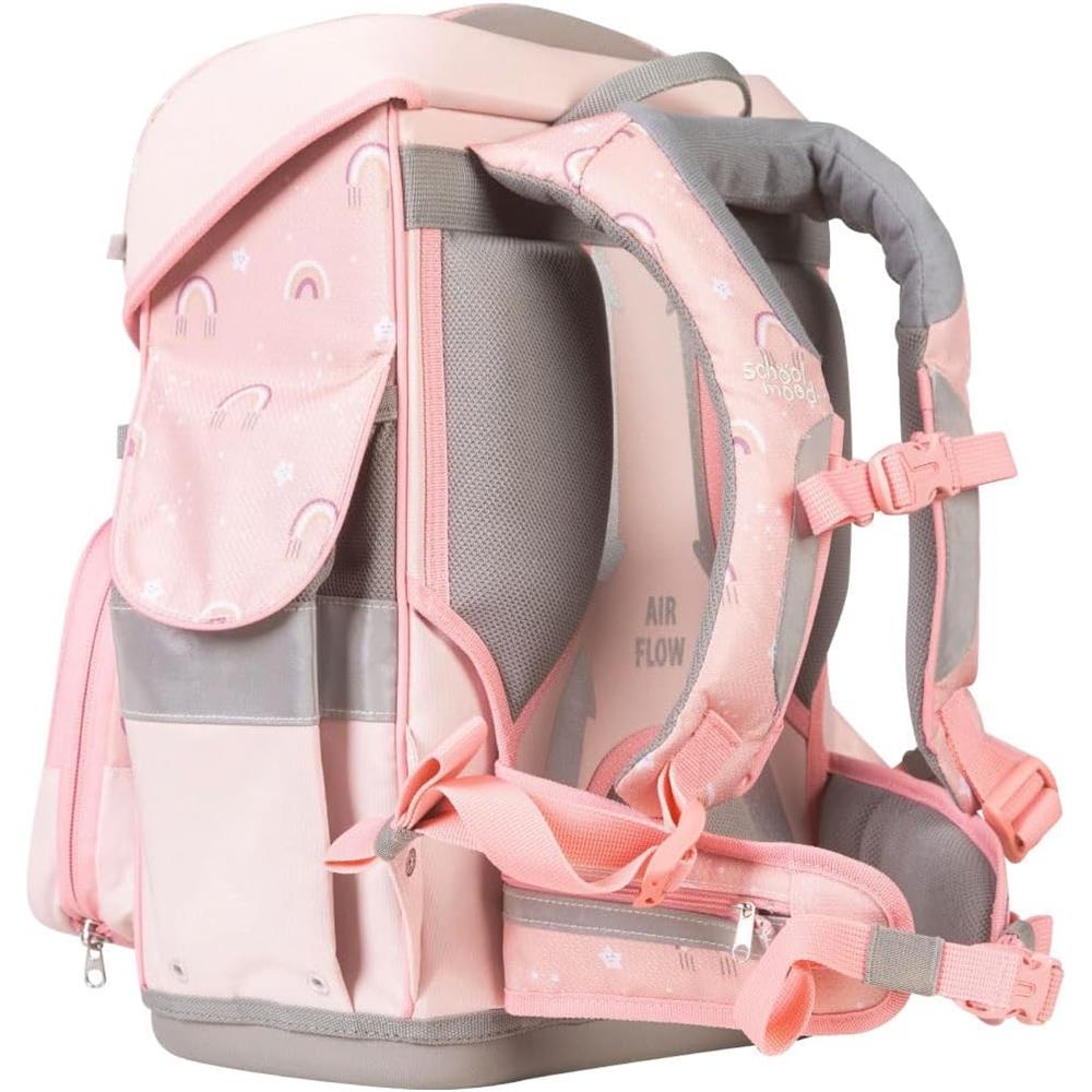 School-Mood Schulranzen Set Timeless Pro Rainbow (Regenbogen) 7-teilig