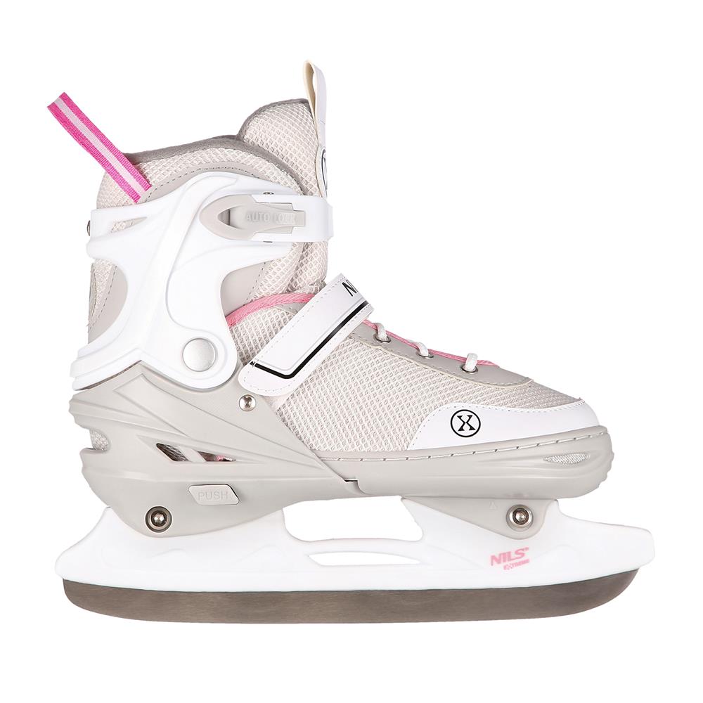 NILS EXTREME NH18188A 2in1 Inliner Schlittschuhe Gr. 39-43, Grau-Rosa, verstellbar