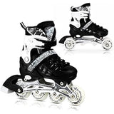 NILS EXTREME NH10905 4in1 Inliner Schlittschuhe Rollschuhe Gr. 35-38, Schwarz, verstellbar