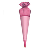Roth Schultüte Stoffbezug mit Satinschleife, rosa, 70cm, rund - ohne Rohling