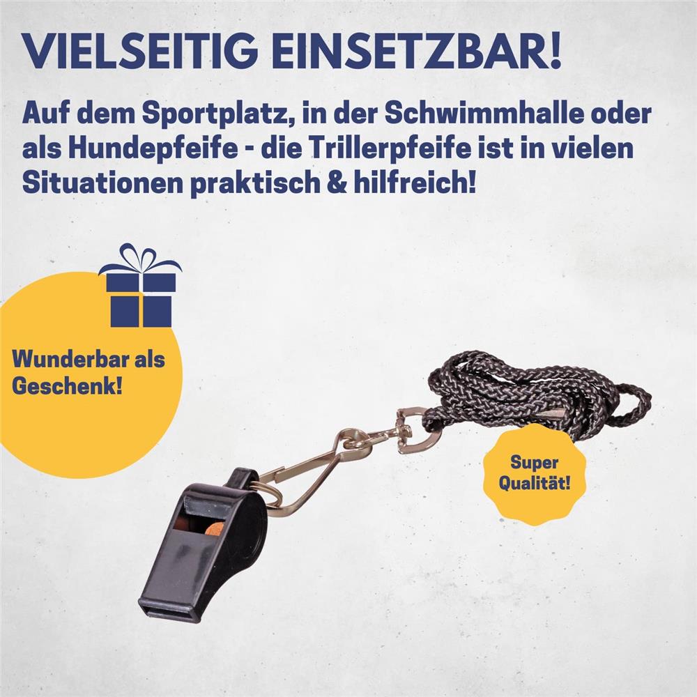 Best Sporting Trillerpfeife Kunststoff Schiedsrichterpfeife schwarz