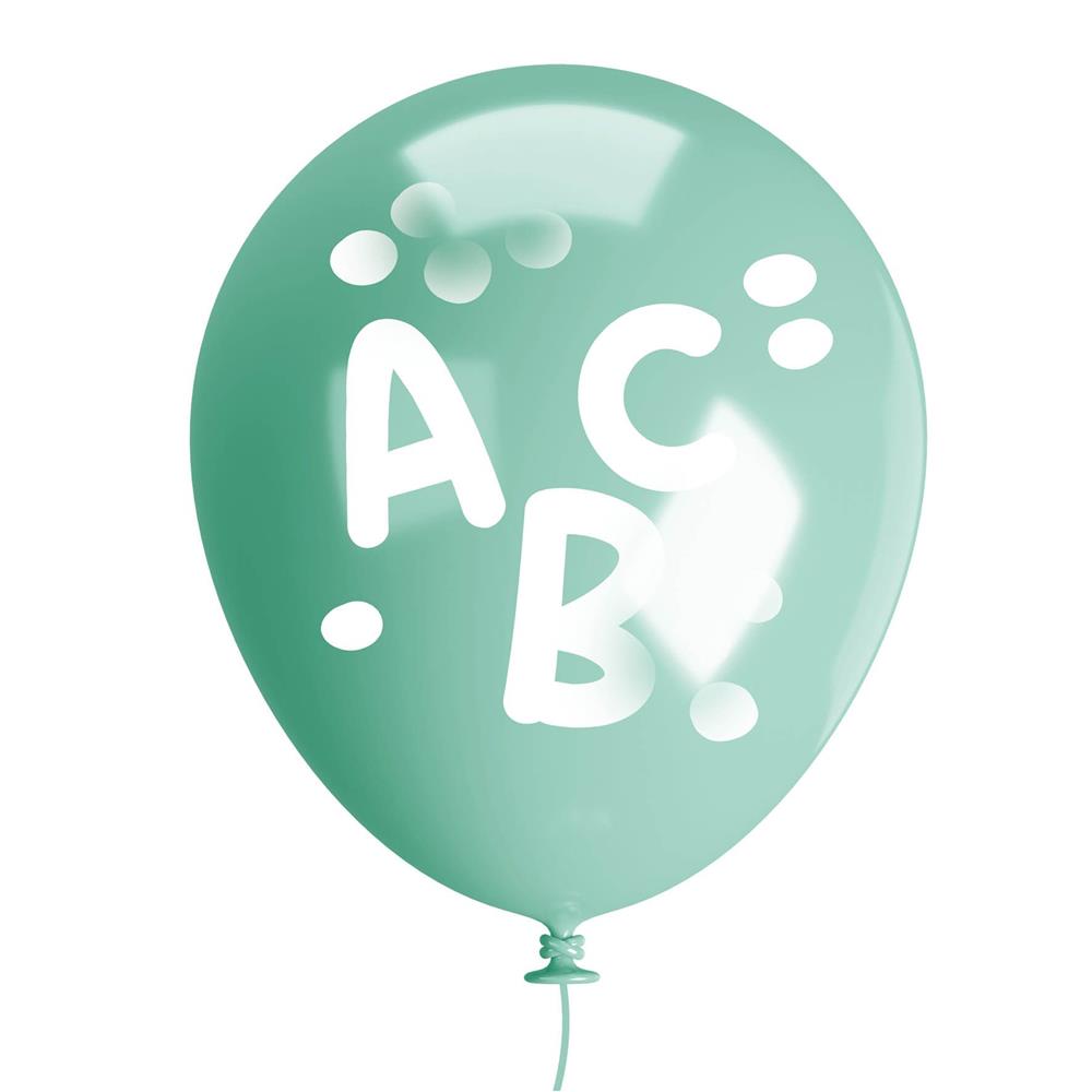 Roth Luftballons zur Einschulung, 16 Luftballons aus Naturkautschuk, 2 Motive in 4 Farben