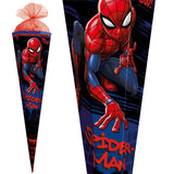 Roth Schultüte Marvel Spiderman, 85cm, eckig, Rot(h)-Spitze, Tüllverschluss, Spezialborte