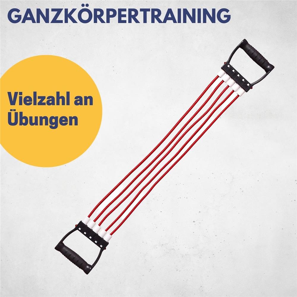 Best Sporting Expander Fitness 15 kg Widerstandsbänder 5 Zugseile rot