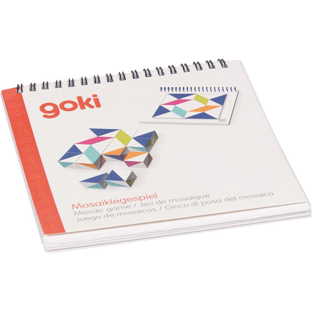 goki Mosaik Legespiel Holzspielzeug 17-teilig Kreativität ab 4 Jahren Kinder