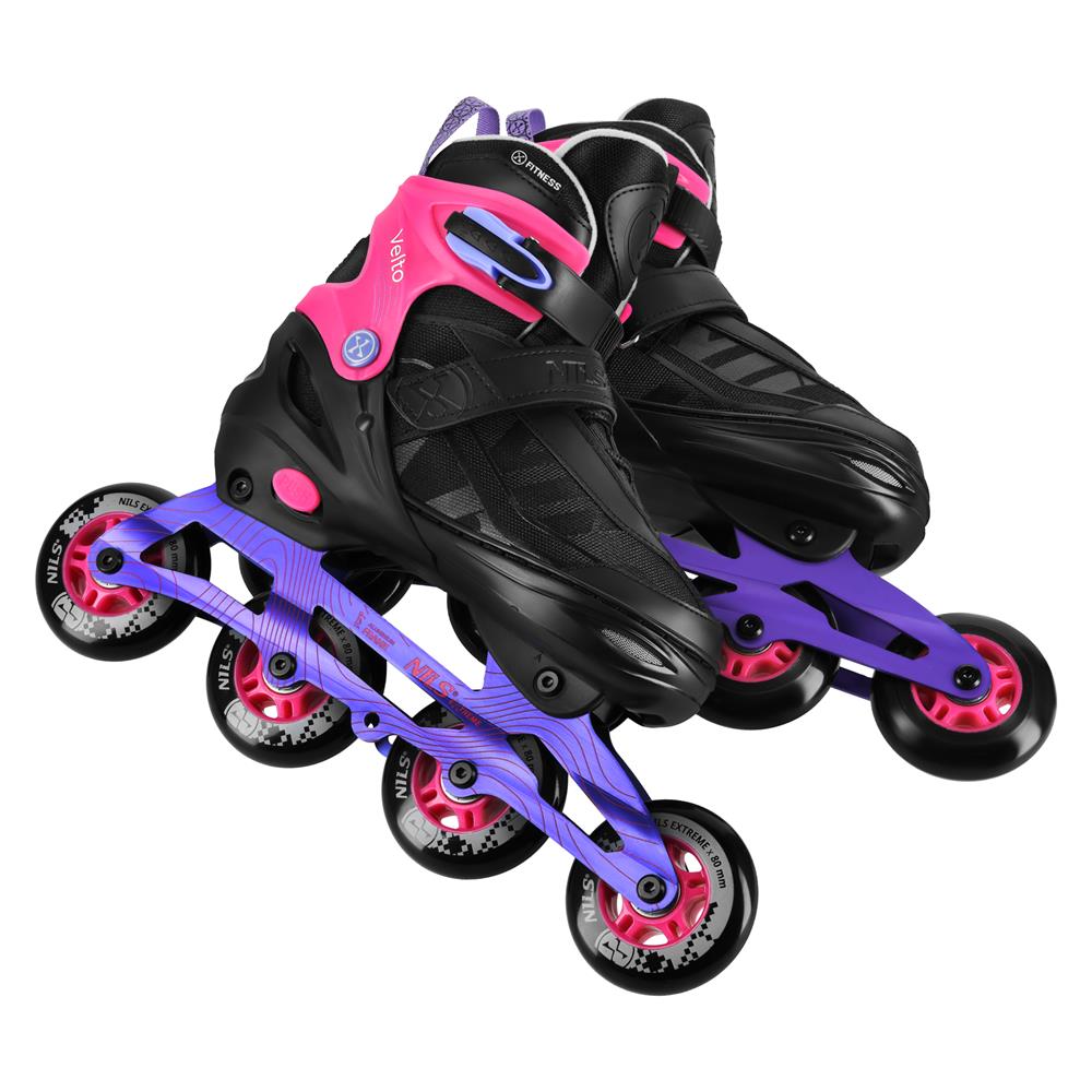 NILS EXTREME NA684 VELTO Inlineskates Inliner Gr. 39-42, Rosa, größenverstellbar