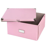 Idena Aufbewahrungsbox mit Deckel 36 x 28,2 x 17 cm faltbar pink Pappe
