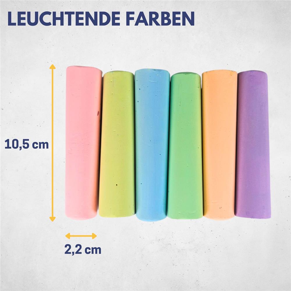 Best Sporting Straßenmalkreide NEON 6 Stück wasserlöslich Kinder Erwachsene