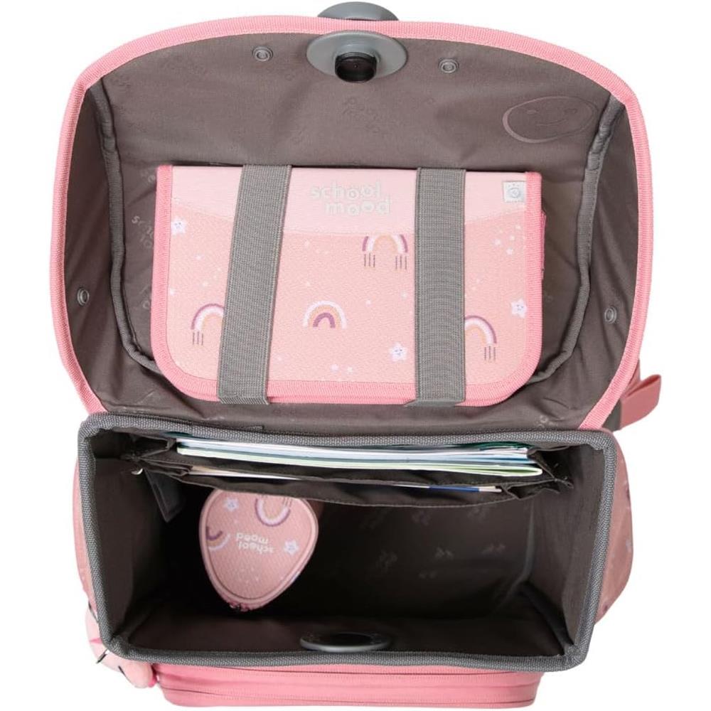 School-Mood Schulranzen Set Timeless Pro Rainbow (Regenbogen) 7-teilig