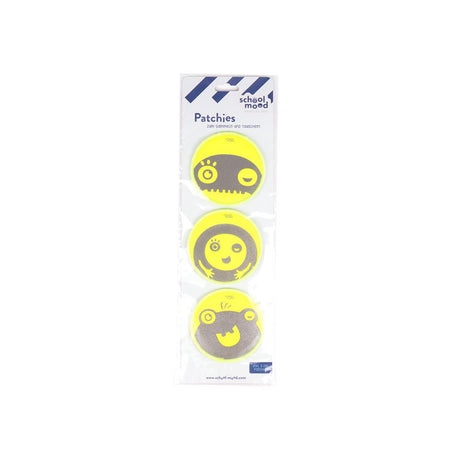 School-Mood 6er Patchy Set Yellow Monsters Neon Reflektor