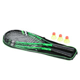 NILS Crossminton-Set, Grün, 2x Schläger, 3x Federbälle (Speeders), 1x Schutzhülle