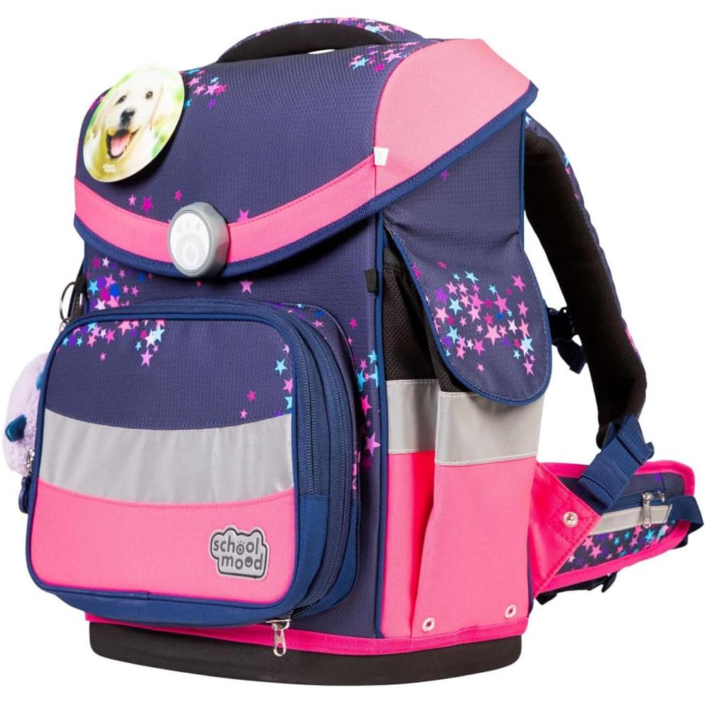 School-Mood Schulranzen Set Timeless Pro Leni (Hund) 7-teilig