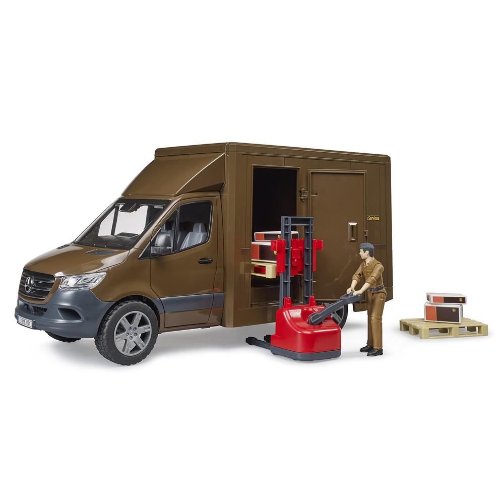 Bruder 02678 - MB Sprinter UPS mit Fahrer und Zubehör