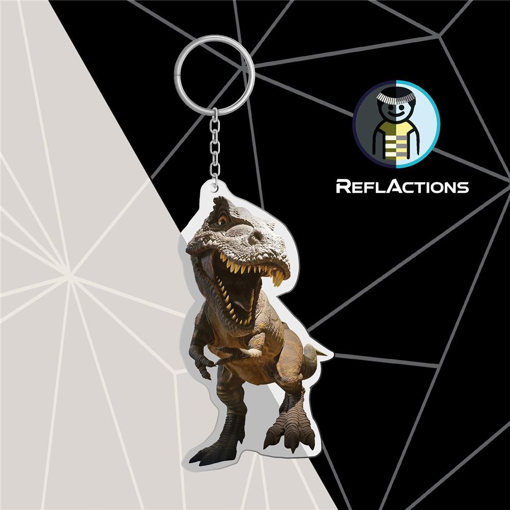 Roth ReflActions Schlüsselanhänger Dinosaurier Tyrannosaurus, Reflektierender Anhänger auch für Schulranzen