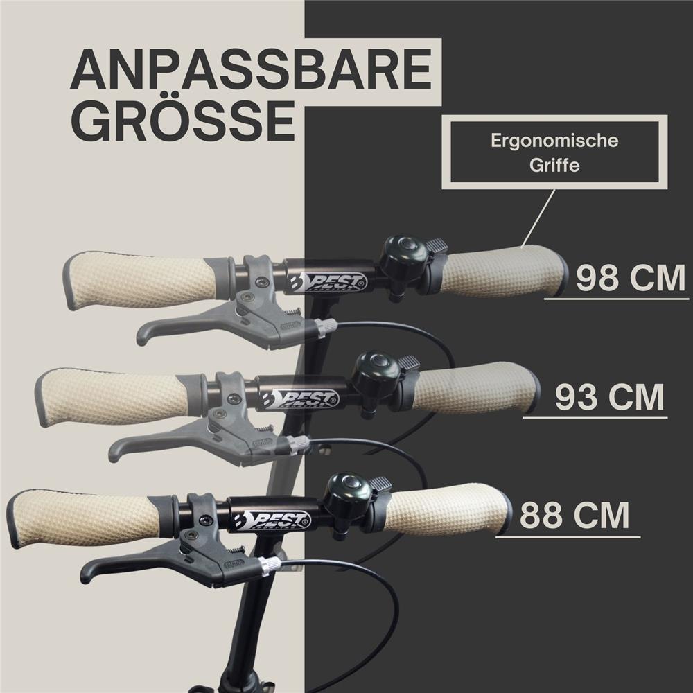 Best Sporting Cityroller 205 mm klappbar, Schwarz-Gold