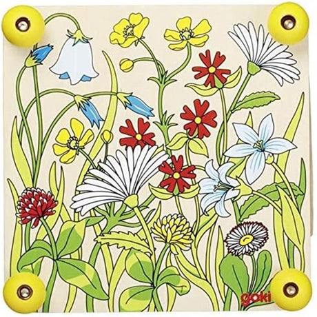 goki Blumenpresse Frühlingswiese - Lernspielzeug (Natur), zum Blätter pressen für Hebarium
