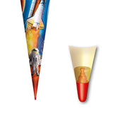 Roth Schultüte Weltraum, 70cm, rund, Rot(h)-Spitze, Filzverschluss