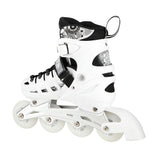 NILS EXTREME NH10905 4in1 LED Inliner Schlittschuhe Rollschuhe Gr. 31-34, Weiß, verstellbar