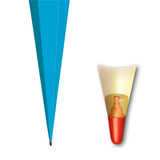 Roth Schultüte-Rohling/Basteltüte, pazifikblau, 85cm, eckig, Rot(h)-Spitze, mit Tüllverschluss