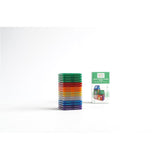 Cleverclixx Brick Tiles Pack Knallfarben 16 Teile, magnetische Steckbauteile, kompatibles Magnetspielzeug