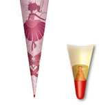 Roth Schultüte Ballerina, 70cm, rund, Rot(h)-Spitze, Filzverschluss, Glitter