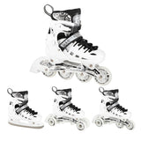 NILS EXTREME NH10905 4in1 LED Inliner Schlittschuhe Rollschuhe Gr. 35-38, Weiß, verstellbar